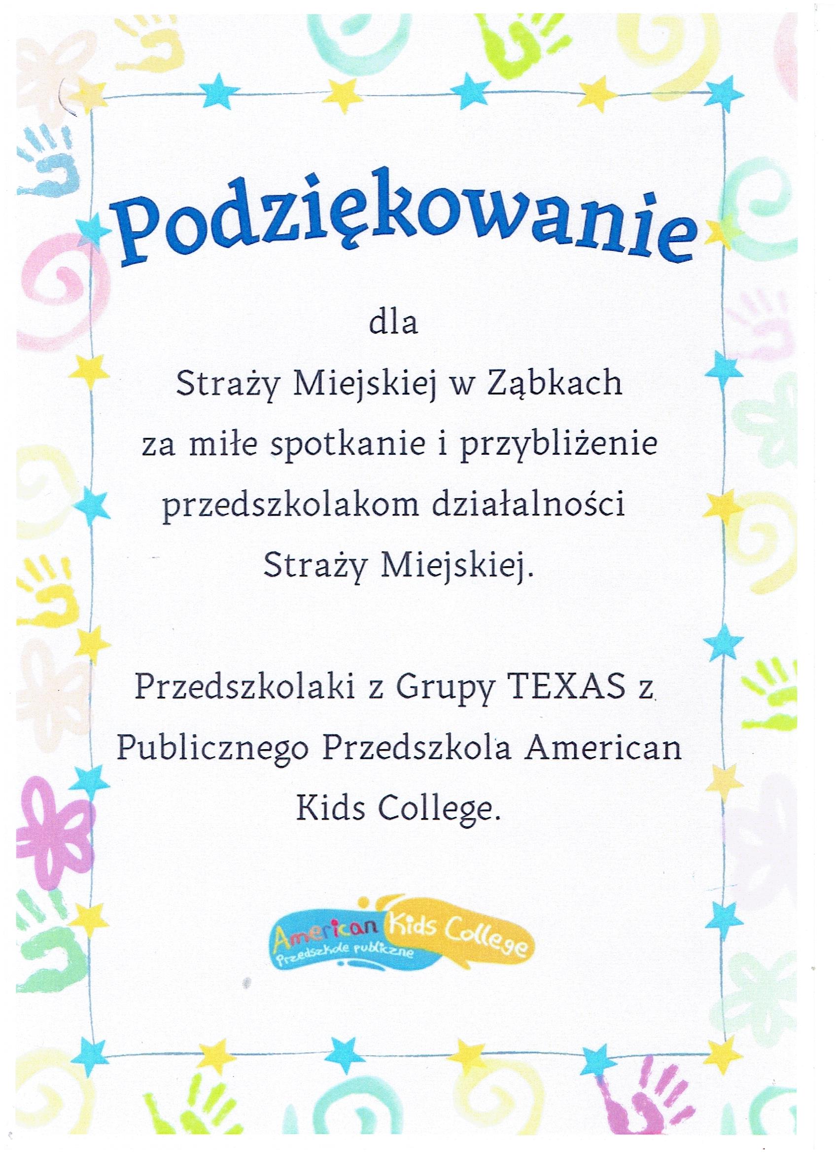 podziękowanie