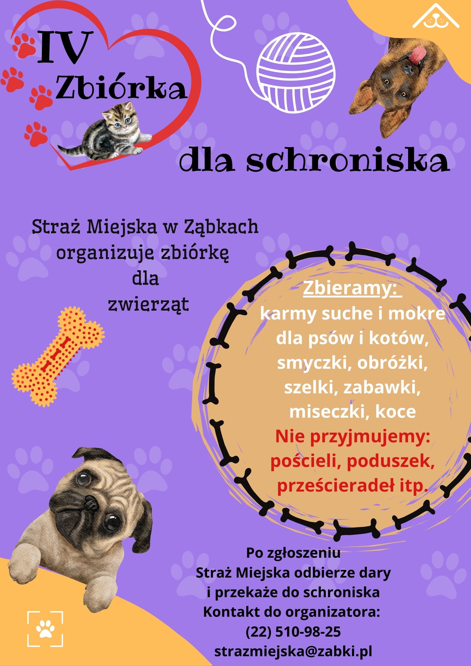 Zbiórka dla schroniska