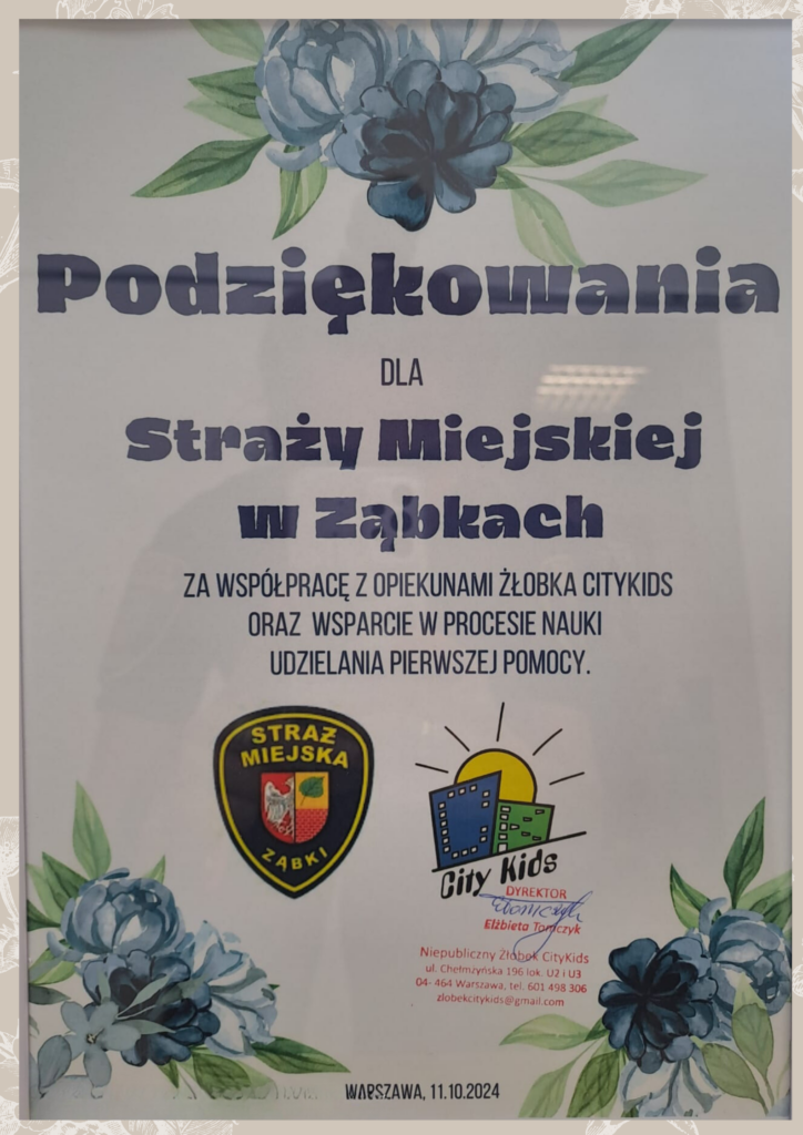 dyplom żłobek City Kids